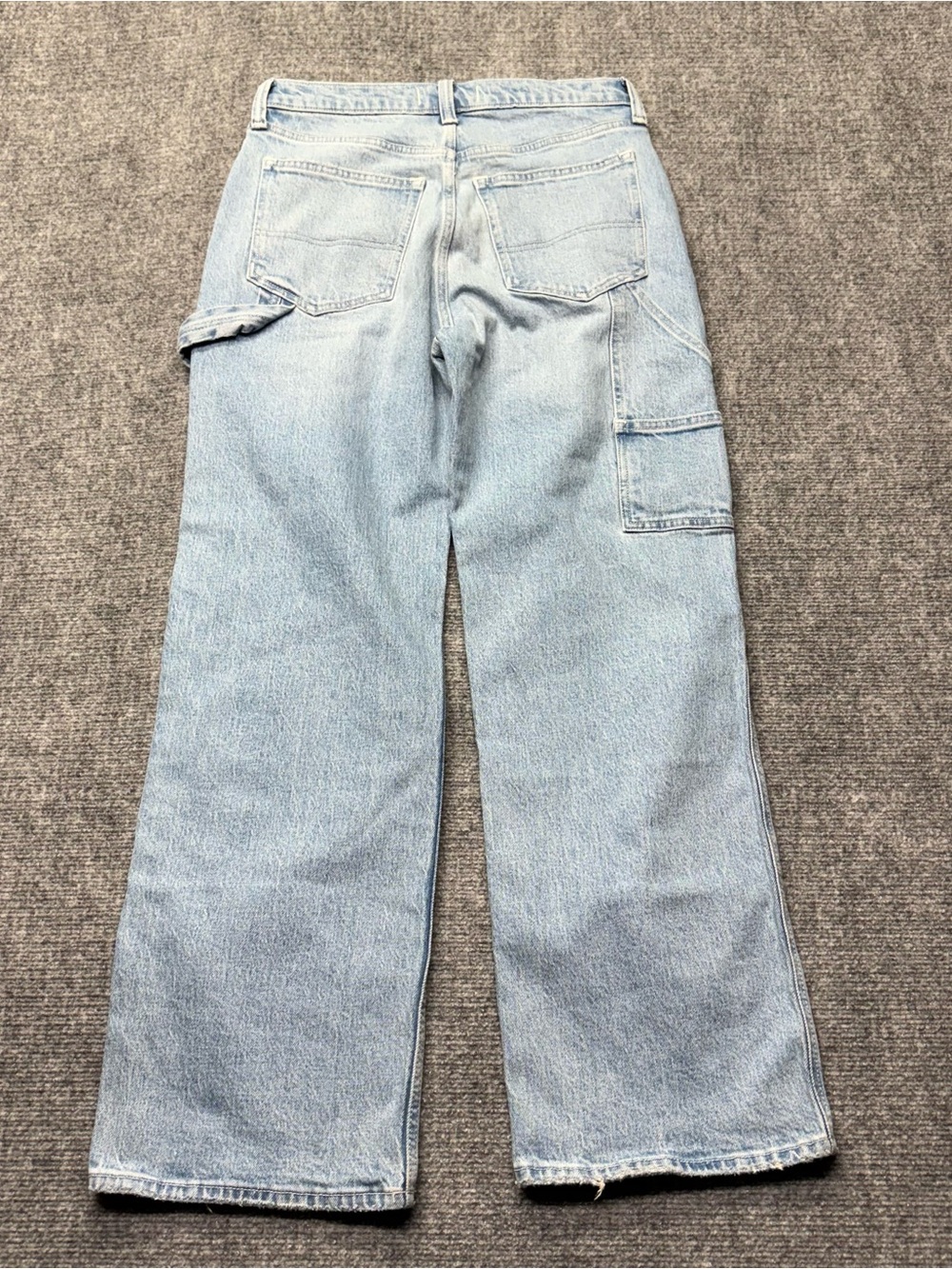 Abercrombie Fitch Jeans Womens 28/6S Blue 90's Relaxed High Rise Carpenter NEW - Picture 2 of 14